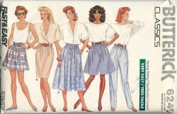 6249 Butterick EZ TAPER PANTS, SHORTS, STRT- FLARE SKIRT LENGTHS PATTERN 6-24 uncut